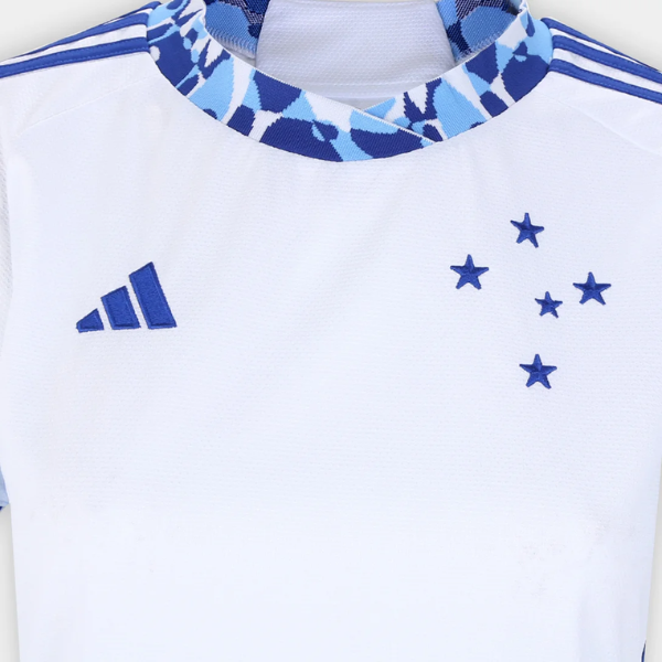 Camisa Cruzeiro II 24/25 s/n° Torcedor Adidas Feminina - Branco+Azul